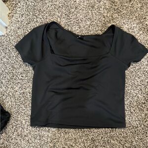 Express Black Crop Top